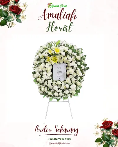 Krans Bunga Duka Cita di Sadang Serang